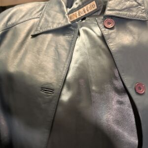 Women's Blue Leather Jacket
